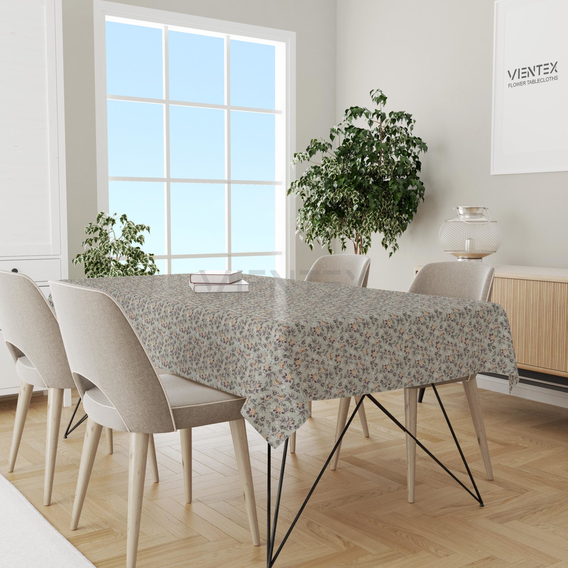 Vientex Çiçek Desenli Masa Örtüsü - CICTC112