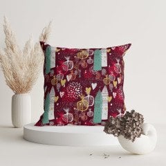 İstanbul Desenli Suni Deri Kırlent Kılıfı - ISTCH105