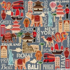 Londra Desenli Döşemelik Suni Deri - LON107