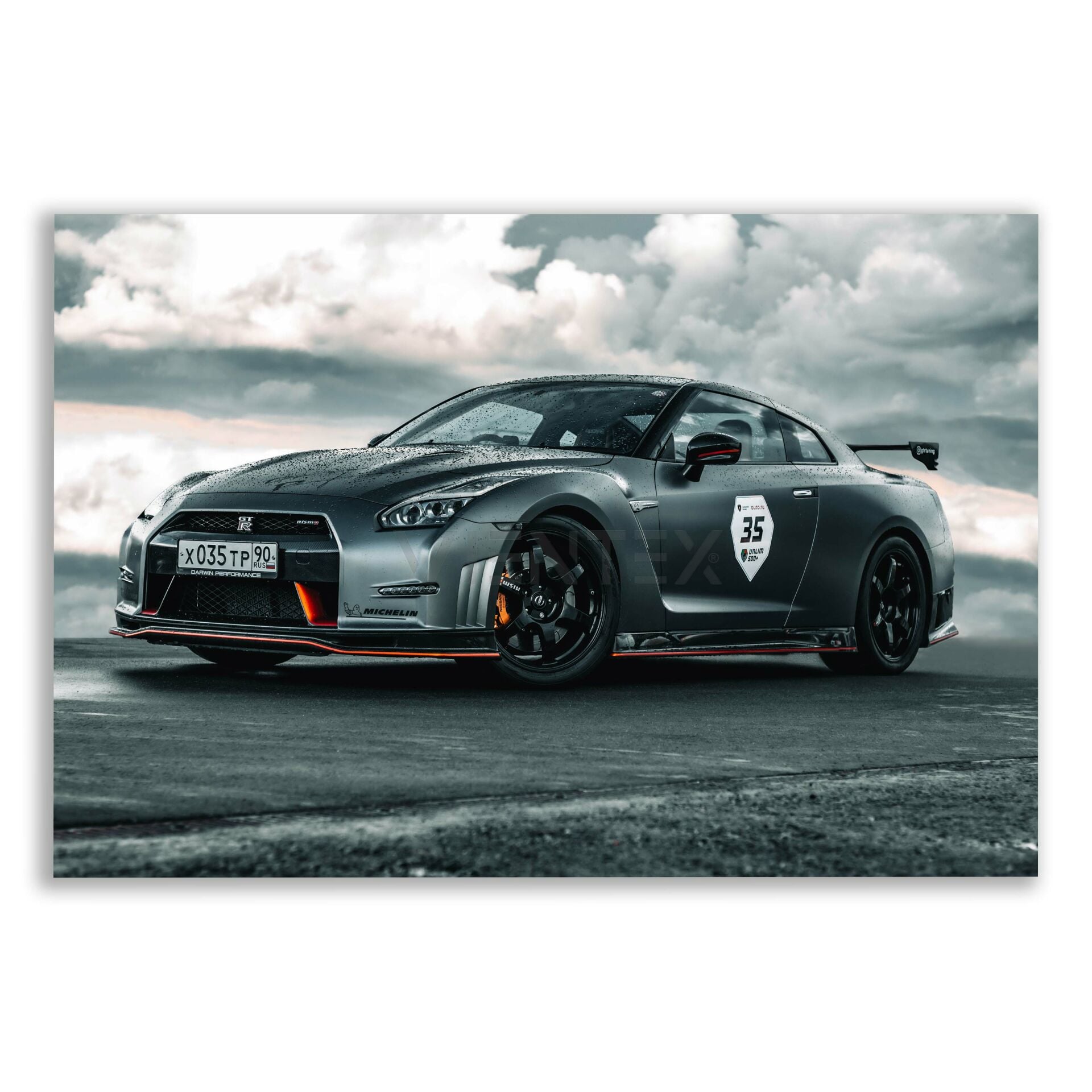 LB★WORKS Nissan GT-R　Matte Gray MINI GT - LB☆WORKS Nissan GT-R (R35) Matte Grey MGT00003 - Kuzucu