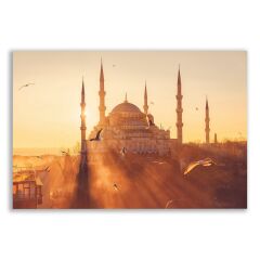 İstanbul Sultanahmet Camii Gün Batımı Tablosu  - OTMN126
