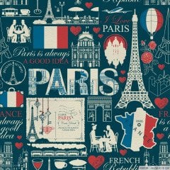 Paris Desenli Döşemelik Suni Deri - PAR123