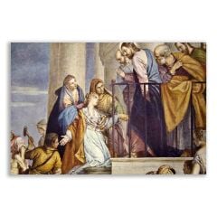 Paolo Veronese Kan Sorunu Olan İsa ve Kadın Tablosu - FMS106