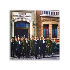 Mustafa Kemal Atatürk TBMM Binasından Ayrılırken Portre Tablosu - ATC137