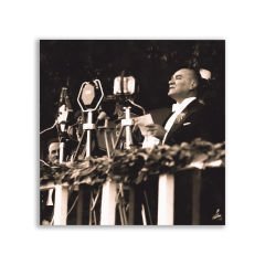 Mustafa Kemal Atatürk 29 Ekim 10.Yıl Konuşması  Portre Tablosu - ATC120